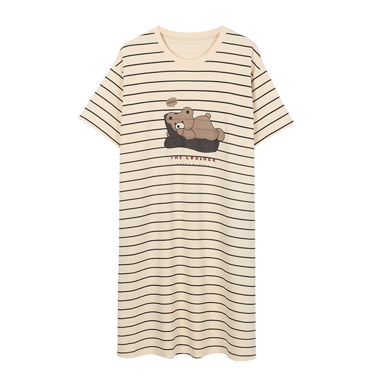 2022年新款夏天夏全棉短袖休闲睡裙 安思梦睡裙