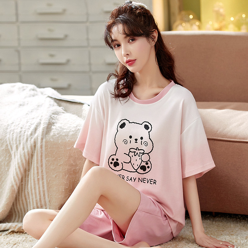 圆领短袖套装2022年新款夏季睡衣 安思梦睡衣/家居服套装