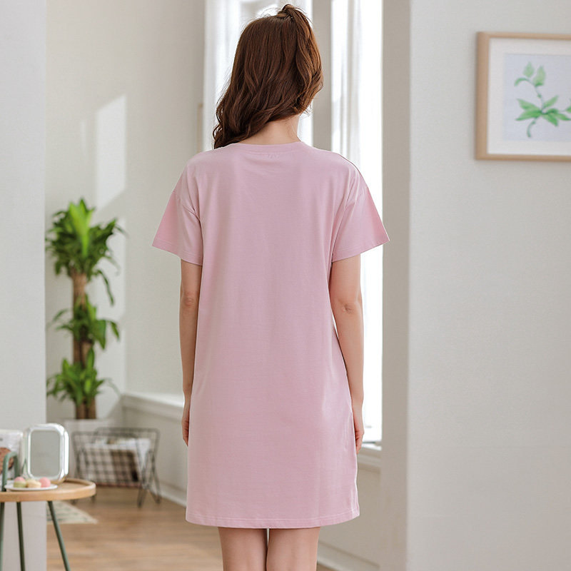 睡裙夏季甜美可爱纯棉短袖连衣裙 安思梦睡裙