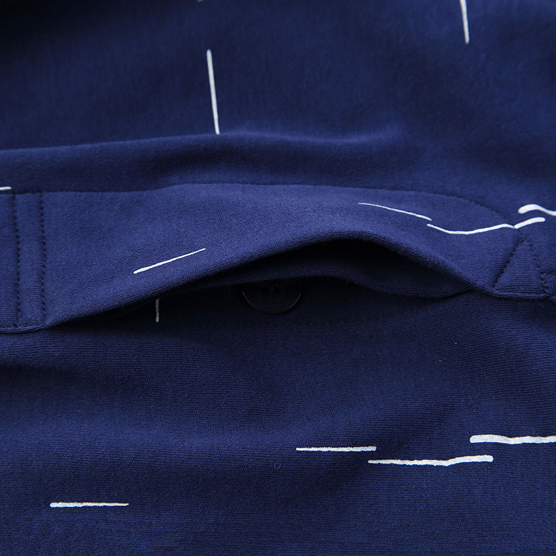 男士夏季纯棉短袖长裤开衫睡衣 安思梦睡衣/家居服套装