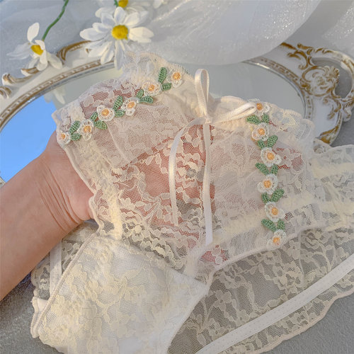 白栀情诗~女生纯欲性感高颜值女士蕾丝内裤女2026新款绝美三角裤 - 图2