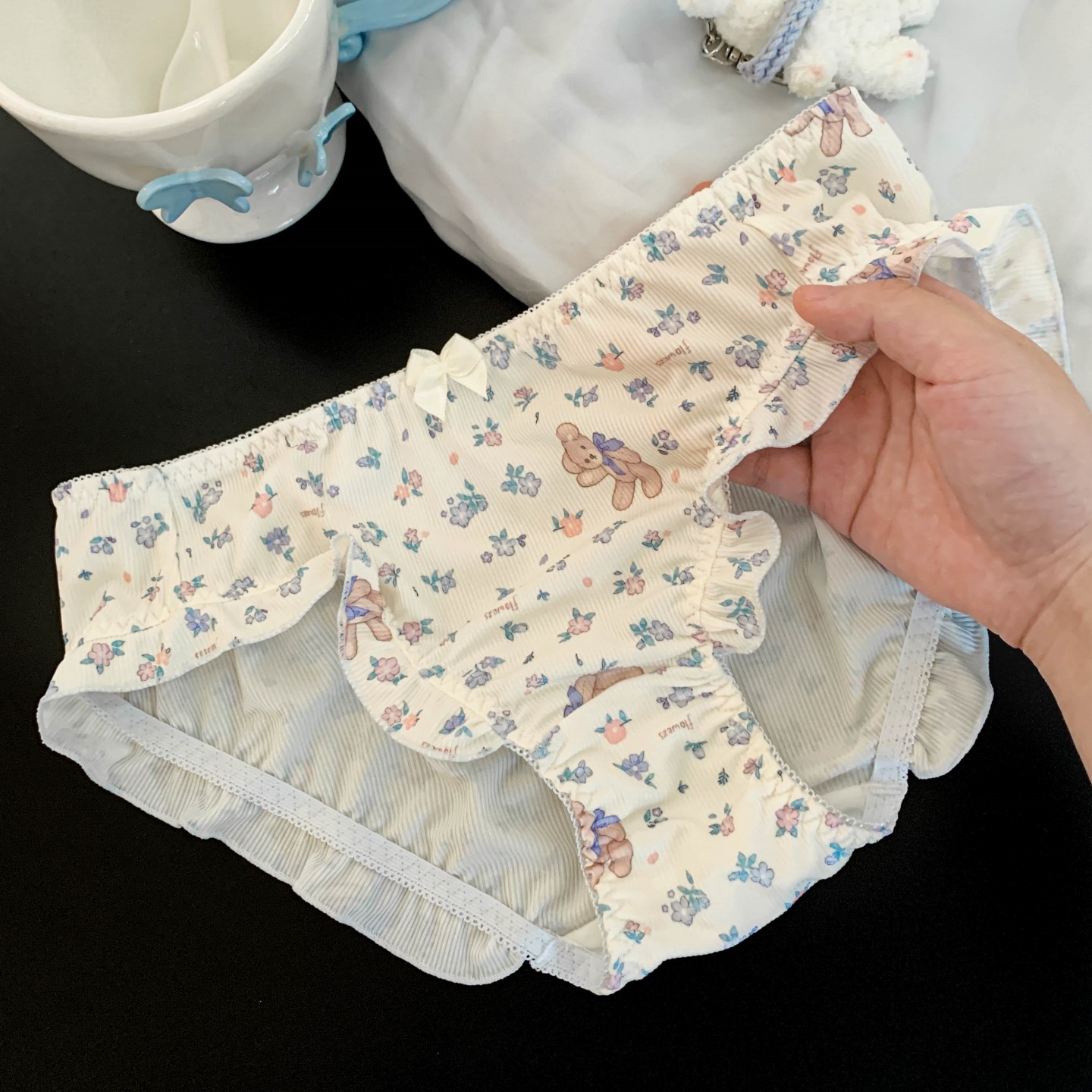 小熊拾光~女生可爱中腰女款高颜值纯欲内裤女2026新款女士三角裤,淘宝优惠券,粉丝福利购,淘宝优惠卷