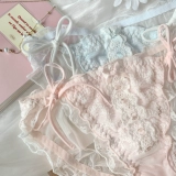 Розовые милые сексуальные летние трусы, хлопковые мягкие штаны, французский стиль