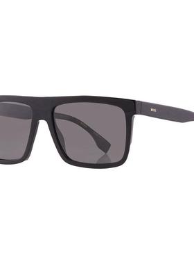 代购Hugo Boss男士太阳镜偏光防紫外线灰色镜片抗眩光眉线框黑色