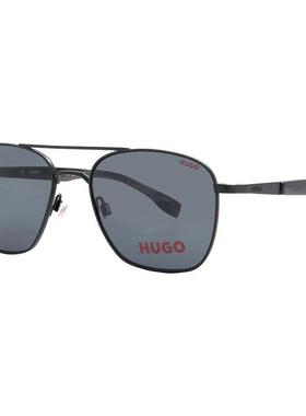 代购Hugo Boss男士太阳镜防紫外线灰色镜片非偏光100 UV防护