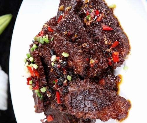 云南昭通镇雄特产香辣豆食粑豆豉农家自制炒腊肉干豆食500g包邮 - 图1
