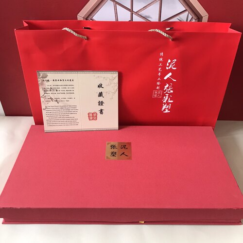 泥人张正品五虎上将五路财神天津北京特色送老外中国风京剧脸谱彩 - 图0