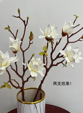 现代简约3D仿真玉兰桌面摆件