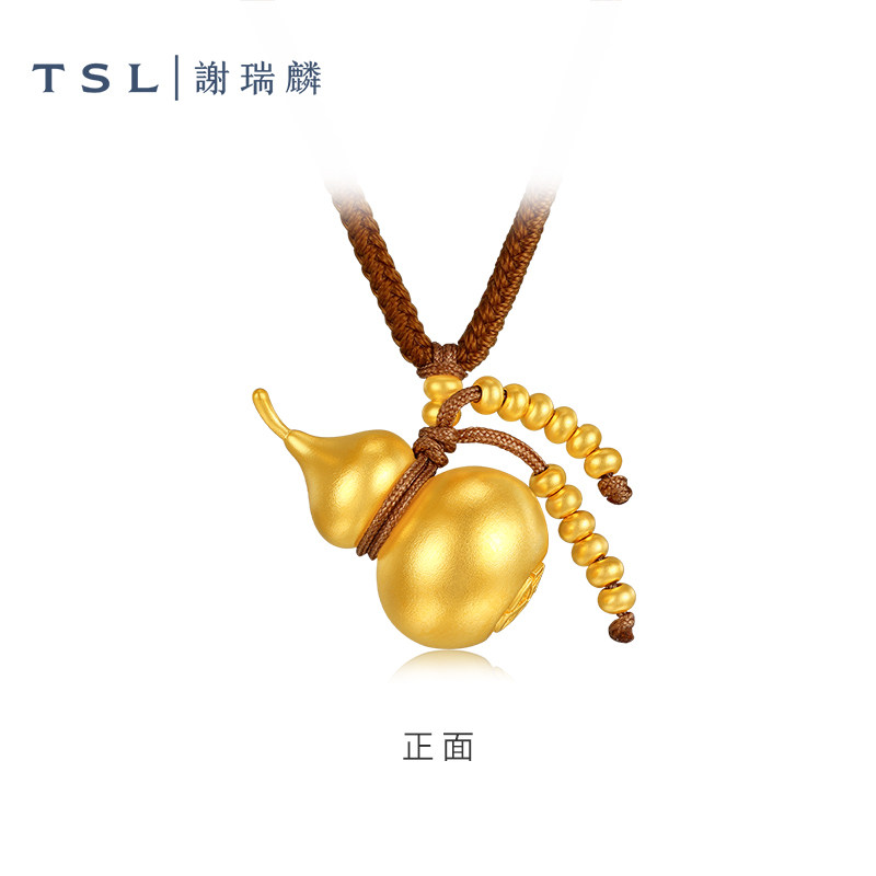 TSL谢瑞麟黄金葫芦吊坠古法黄金挂坠古法计价黄金新品XQ475,淘宝优惠券,粉丝福利购,淘宝优惠卷