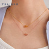 Xie Ruilin 18K gold double ring rose gold necklace