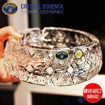 Czech Imports BOHEMIA Crystal Glass Handcrafted Ashtrays Tea Table Smoke Cylinders Gift Living Room Pendulum