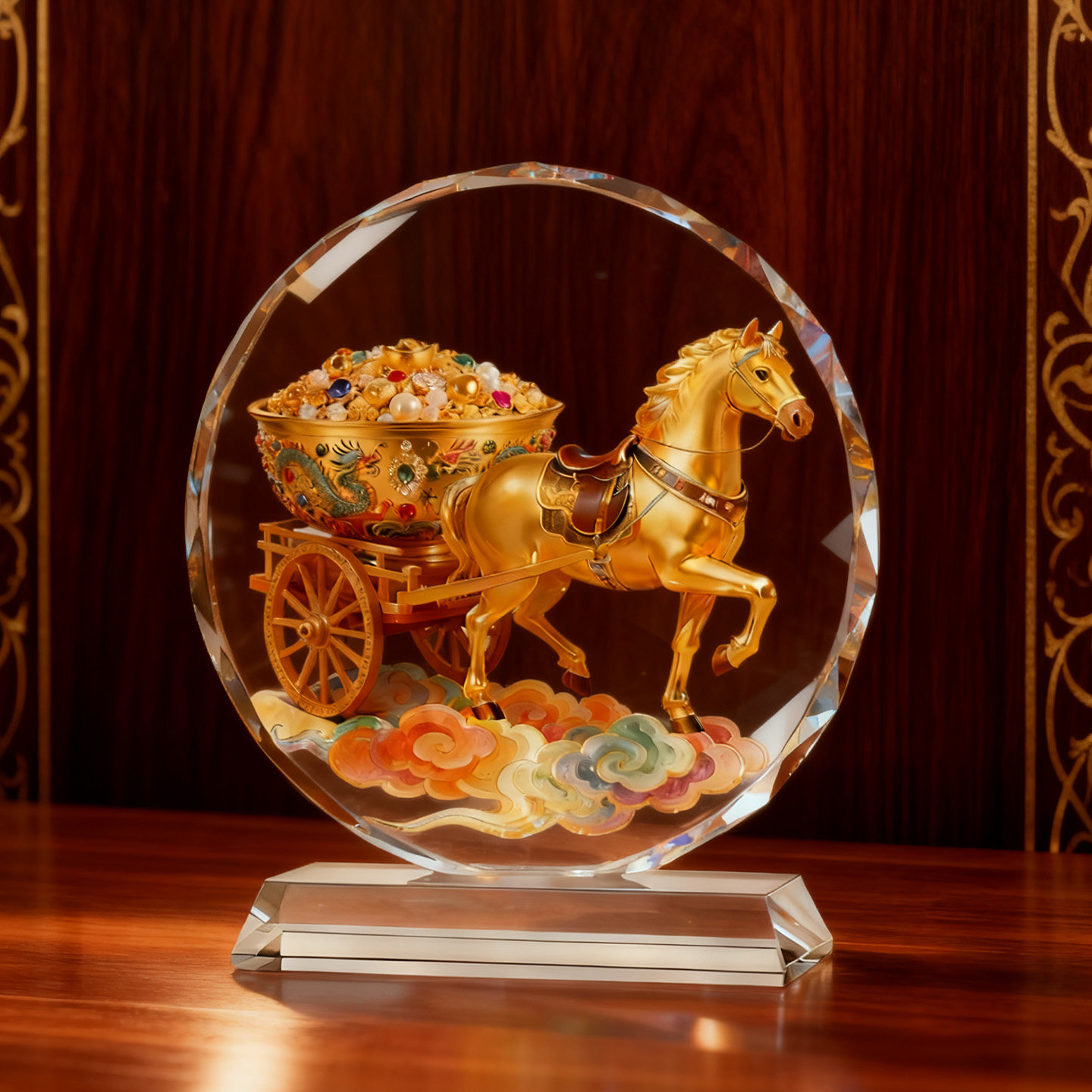 马上有钱水晶摆件桌面装饰乔迁送礼品招财摆件办公桌桌面摆件,淘宝优惠券,粉丝福利购,淘宝优惠卷