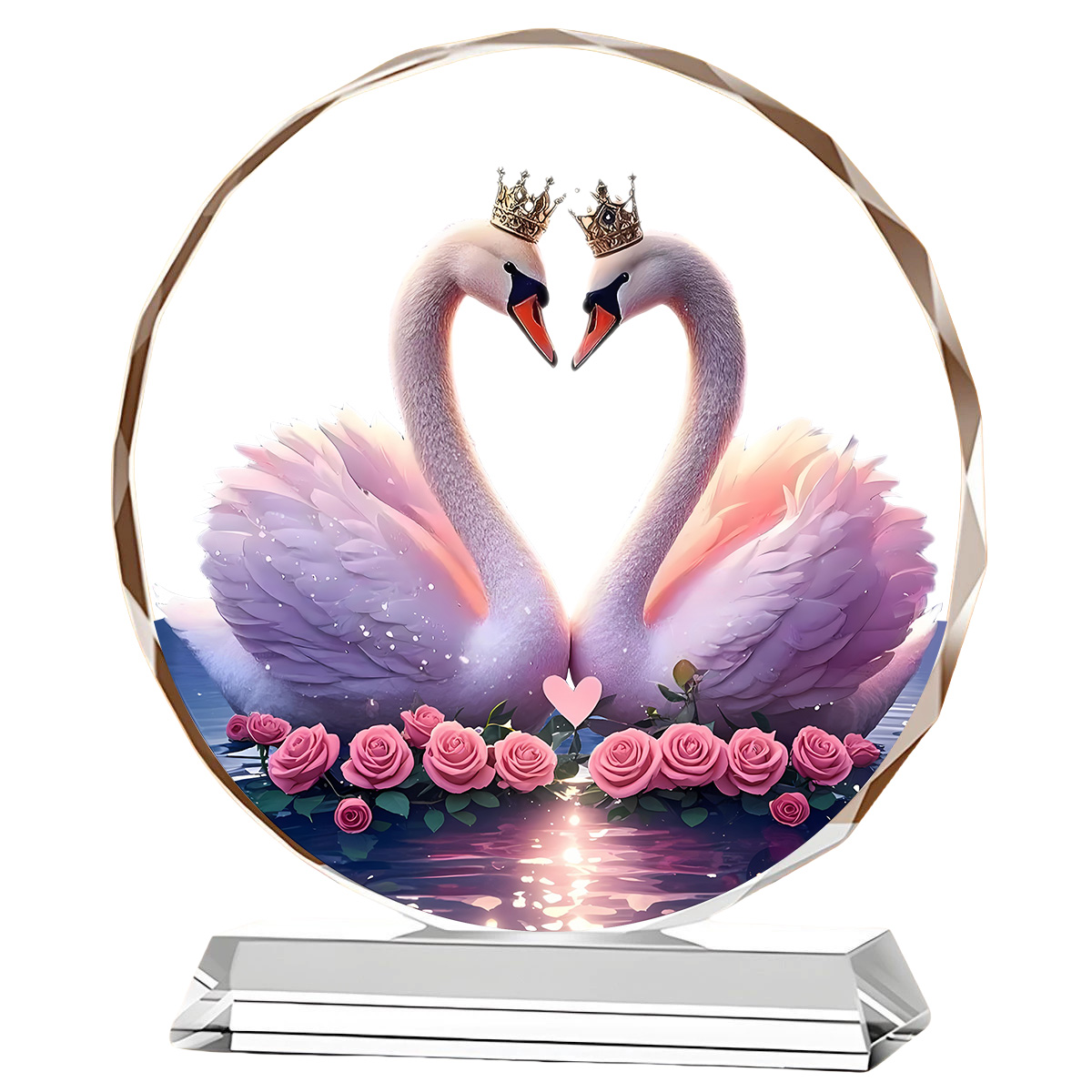 百年好合天鹅水晶摆件结婚礼客厅新房摆设送朋友新婚庆纪念品摆台 - 图3