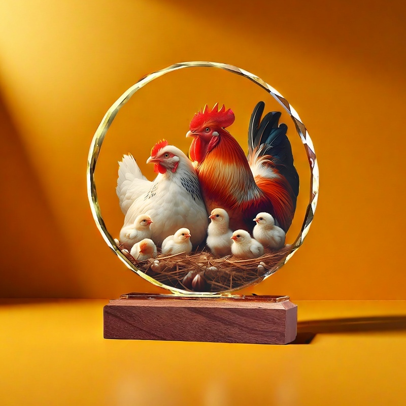 吉祥全家福水晶摆件桌面客厅办公室装饰三代同堂亲子纪念日摆台,淘宝优惠券,粉丝福利购,淘宝优惠卷