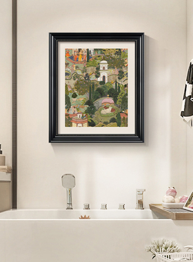 铝板真防水卫生间装饰画复古挂画