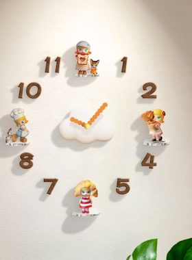 diy手办盲盒时钟挂墙手办展示架