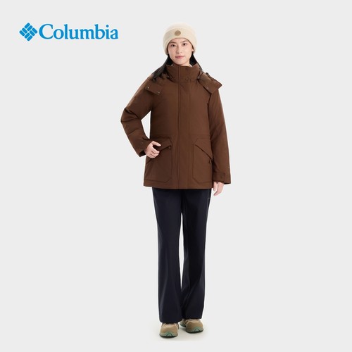 哥伦比亚户外25秋冬新品女子金点防水外套鹅绒600蓬羽绒服XR2474 - 图2