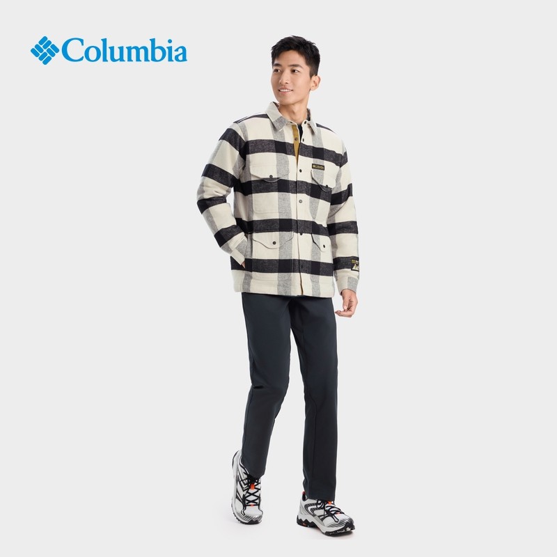 Columbia哥伦比亚户外25秋冬新品男子复古格纹翻领休闲棉服WE4925,淘宝优惠券,粉丝福利购,淘宝优惠卷
