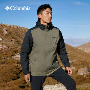 哥伦比亚户外秋冬男女三合一鹅绒内胆700蓬防水冲锋衣