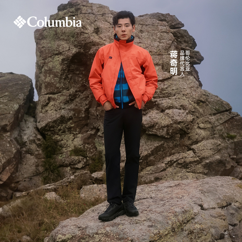 蒋奇明同款哥伦比亚ICON复古系列三合一内胆抓绒防水冲锋衣XE2561 - 图1