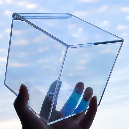 宠物饲养盒亚克力透明迷你桌面雨林缸蜘蛛斗鱼蝎子鼠妇爬宠透气盒 - 图0