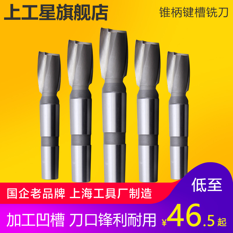 上工 莫氏锥柄键槽铣刀 锥立铣刀 高速钢 2刃铣削加工修边刀具2号 - 图3