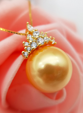 耳钉金色贝珠饰品吊坠项链