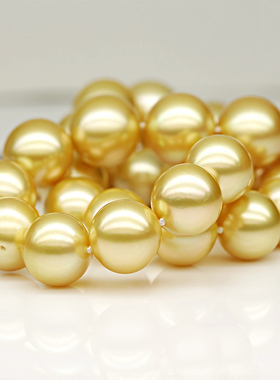 天然正圆珍珠项链送妈妈