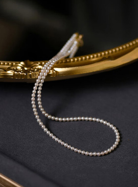 母贝小珍珠项链锁骨女