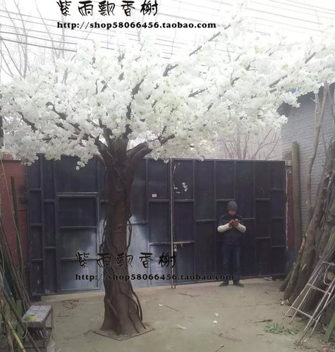 仿真树假树仿真绿植大型落地 定做仿真樱花树桃花树田园装饰盆栽 - 图3