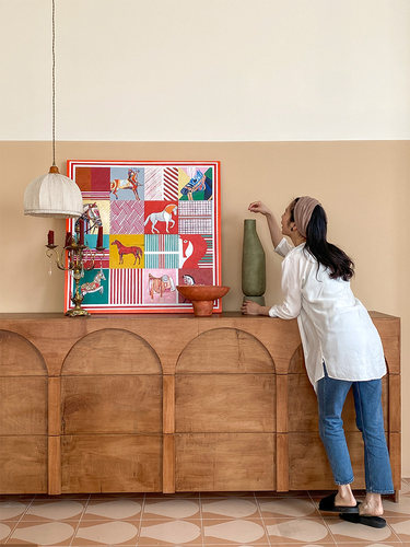 若奈装饰画 美式Red Herm*无框现代装饰画客厅轻奢高档玄关画墙画 - 图0