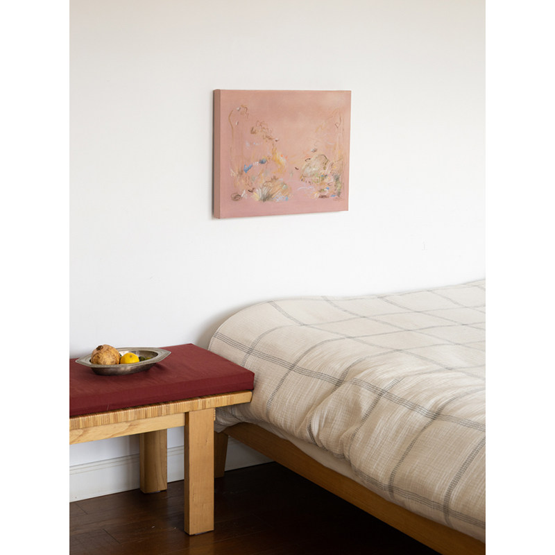 若奈 独家！柔粉岩砂手作 《浮生一隅》小幅肌理电表箱玄关艺术画,淘宝优惠券,粉丝福利购,淘宝优惠卷