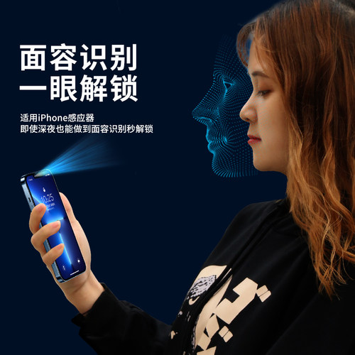 BS适用iPhone15pro钢化膜13promax苹果12proMax全屏覆盖X/XS蓝光迷你11plus防偷窥12mini手机保护贴膜XR全包 - 图3