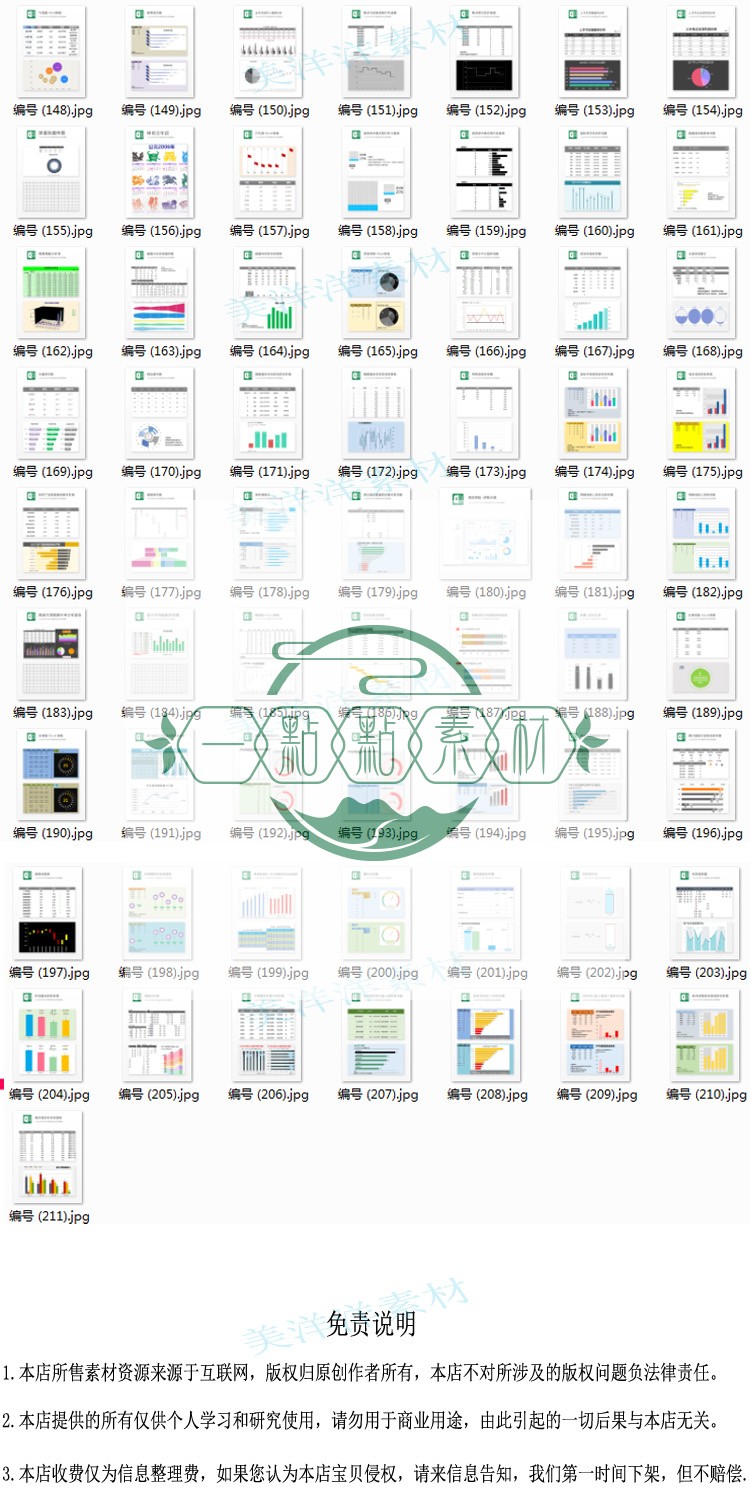 可视化图表模板数据自动生成财务报表Excel办公表格电子版xls素材 - 图0
