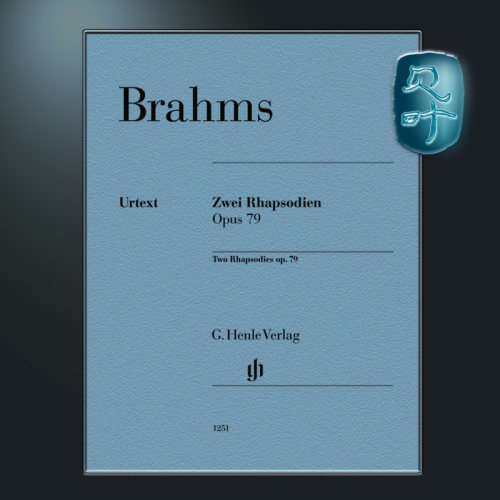 亨乐原版 勃拉姆斯 两首狂想曲op79 钢琴独奏带指法 Brahms Two Rhapsodies op.79 HN1251 - 图0