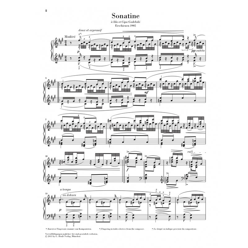 亨乐原版拉威尔钢琴小奏鸣曲 Ravel Piano Sonatina HN1018-图1