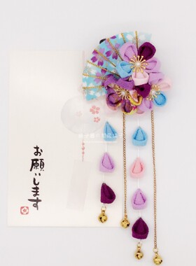 【袜子酱】和扇包邮扇子绉布发夹