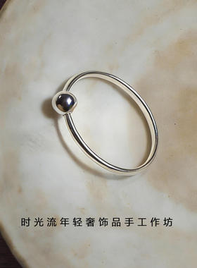 转福999足银手工女戒显白百搭