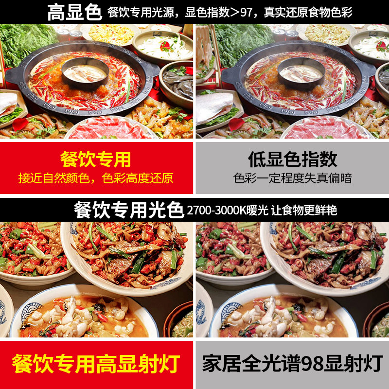 E27螺口饭店火锅店餐饮专用射灯灯泡高显指可调聚焦防眩LED光源,淘宝优惠券,粉丝福利购,淘宝优惠卷