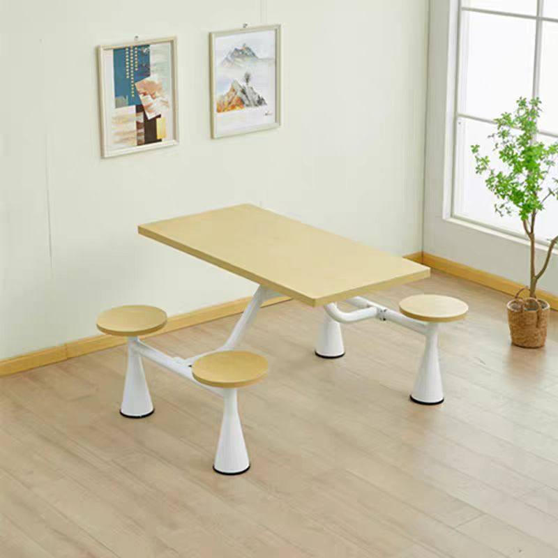 新款学校食堂餐桌四人员工公司工厂高端连体长方形岩板餐桌椅组合,淘宝优惠券,粉丝福利购,淘宝优惠卷