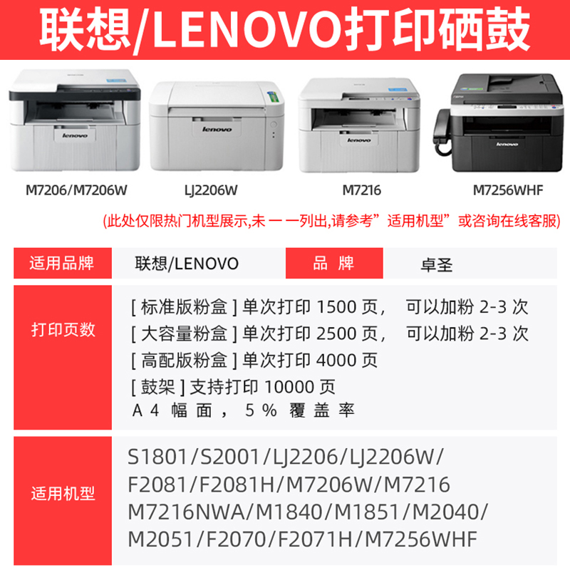 联想7216粉盒 联想M7216NWA硒鼓打印机墨盒易加粉息鼓鼓架墨粉盒 - 图1