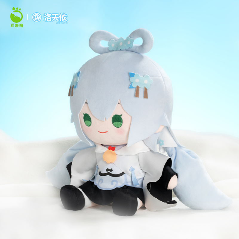 bilibili2024新品猫噜噜 Vsinger 洛天依梨花雪系列坐姿毛绒玩偶 - 图2