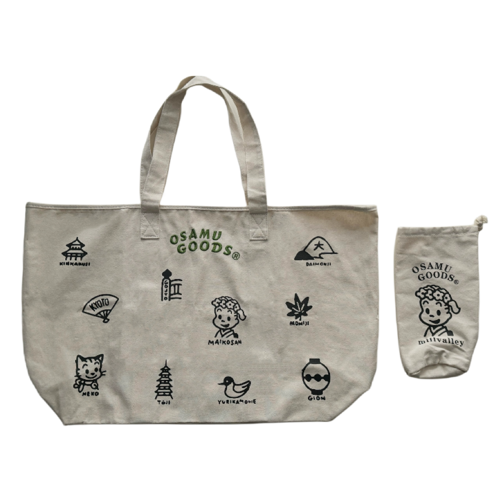 日单原田治购物袋折叠便携超市环保出口帆布大容量日系单肩手提袋 - 图3