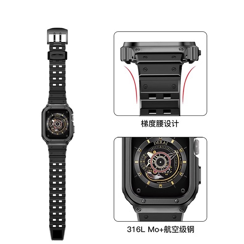 适用iWatch9表带AppleWatch8金属Ultra表壳iWatchS7保护壳WatchS套S9/S8/S7/SE苹果WatchS手表带iWatchUltra2 - 图1