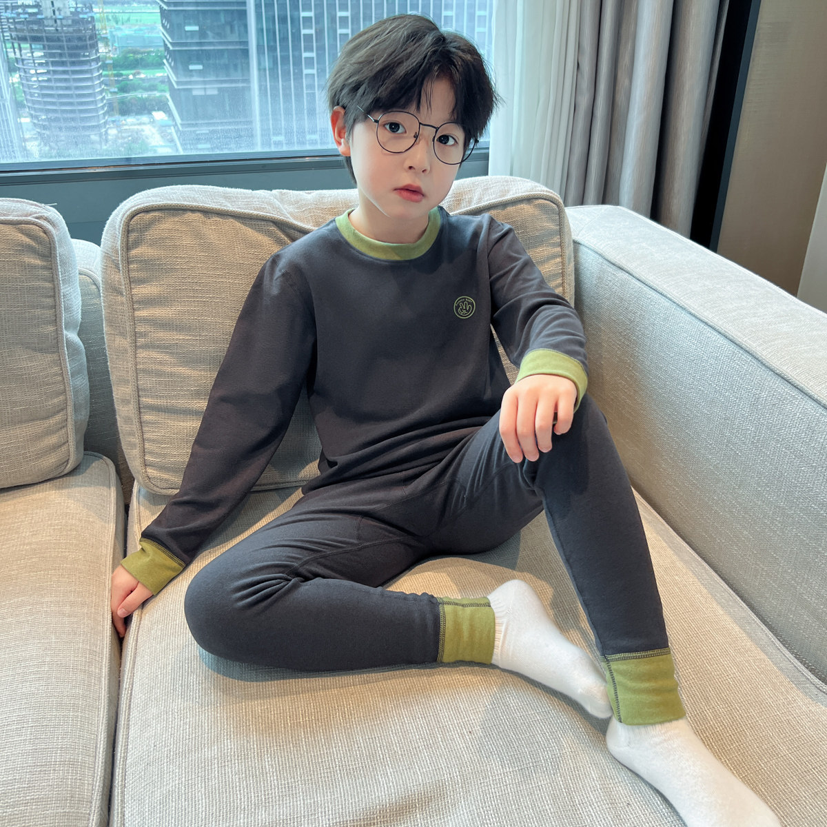 儿童装男童睡衣秋衣秋裤套装2025新款大童家居服德绒冬款保暖内衣,淘宝优惠券,粉丝福利购,淘宝优惠卷