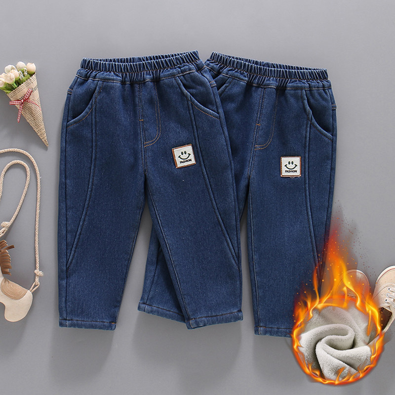 男童加绒牛仔裤一体绒3岁小童4秋冬5薄绒6外穿秋季宽松8宝宝裤子,淘宝优惠券,粉丝福利购,淘宝优惠卷