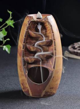 Ceramic Incense Burner Backflow Waterfall Smoke Censer 香炉