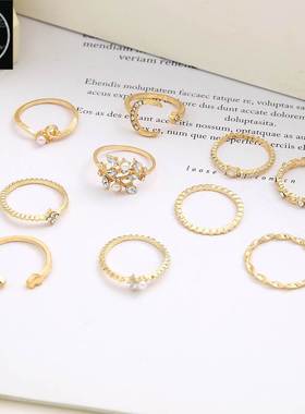 Cross-border rings 1/set love retro women's joint ring戒