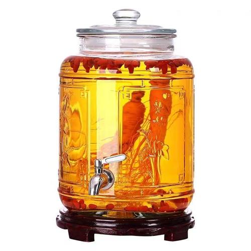 玻璃泡酒瓶10斤15斤25斤40斤家用泡酒瓶带龙头人参药酒坛酒壶酒瓶 - 图3