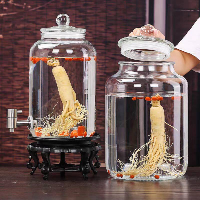 泡酒玻璃瓶带龙头家用10斤20斤酵素密封泡酒瓶泡菜酒坛子泡酒罐子